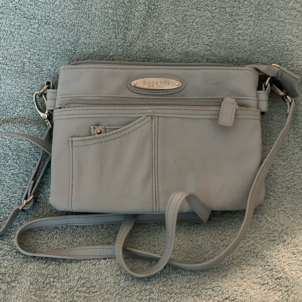 Blue cross body bag
